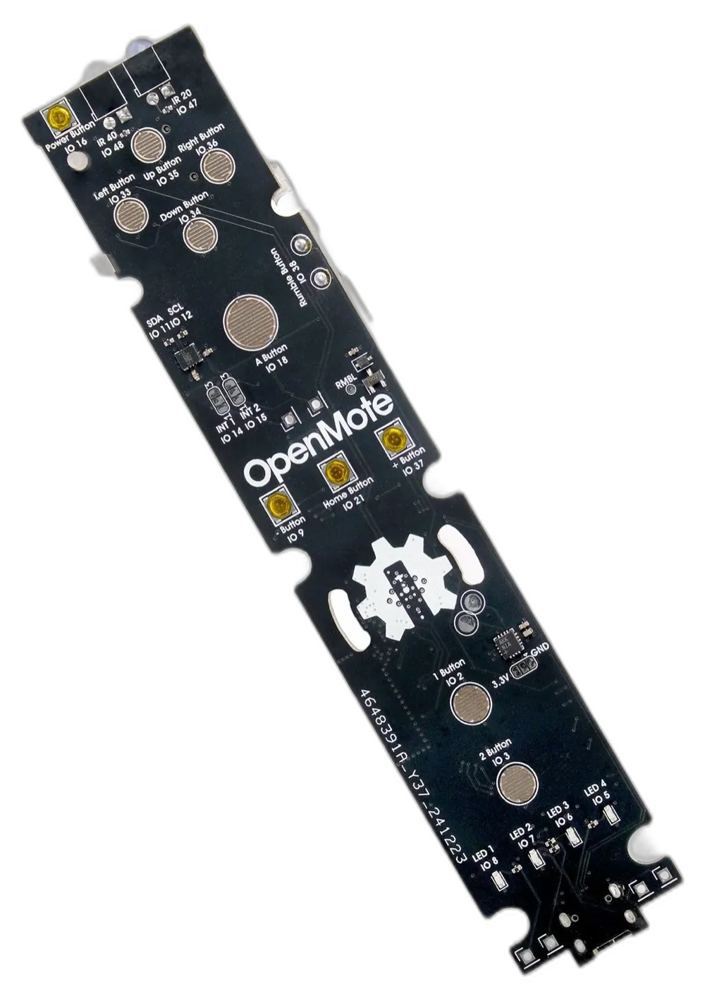 The OpenMote board, an ESP32-S3 with 12 button contacts